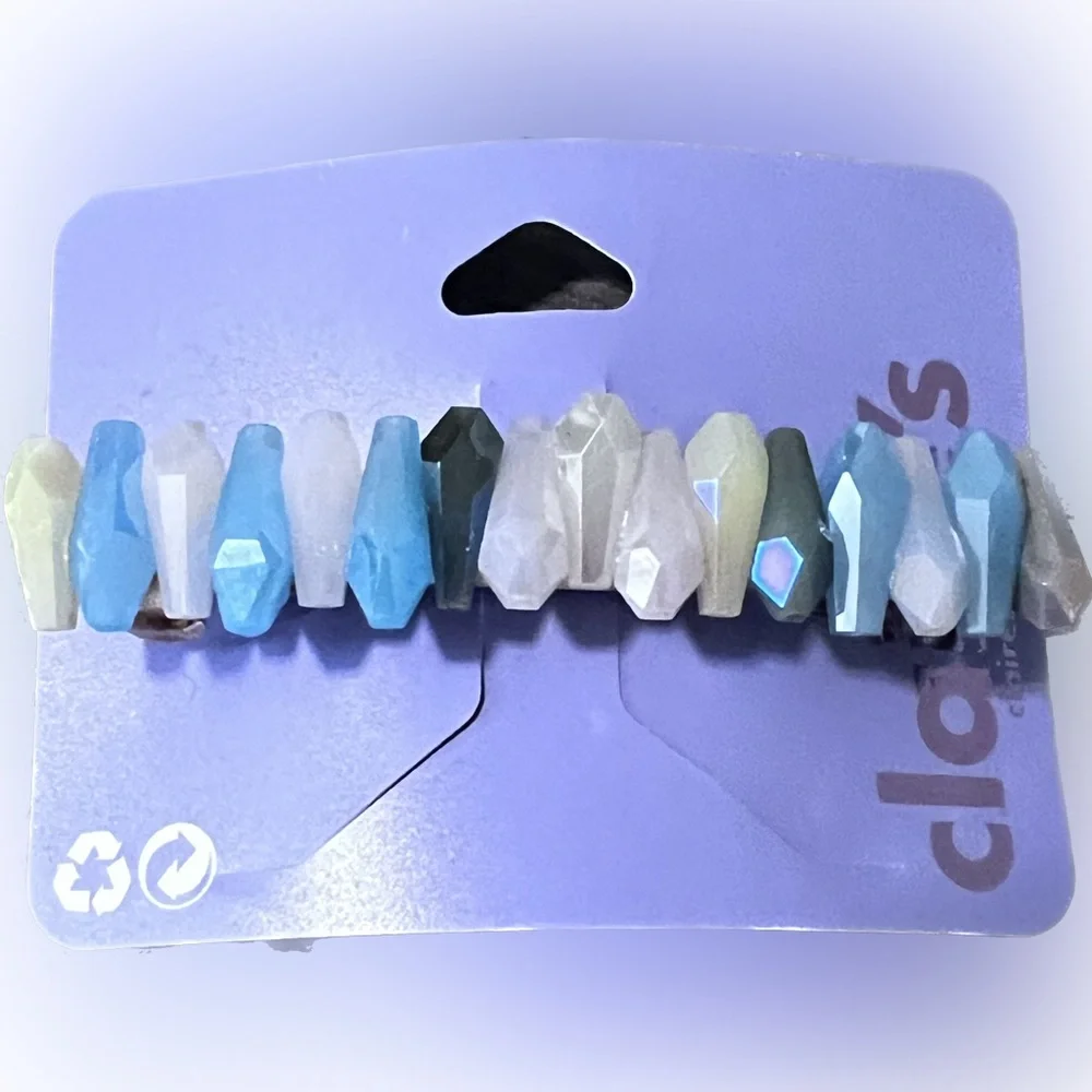 💎🩵 Claire’s Crystal Gem Glass Bead Hair Clip | Blue | NWT ✨